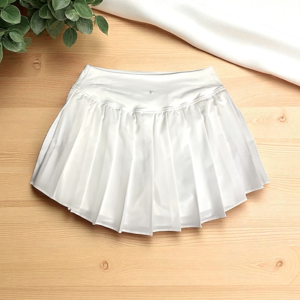 Old Navy - White High Waisted Pleated Skort - Girls - Medium (10-12)